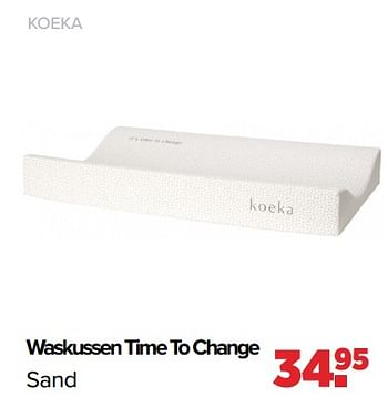 Aanbiedingen Koeka waskussen time to change sand - Koeka - Geldig van 05/12/2022 tot 31/12/2022 bij Baby-Dump