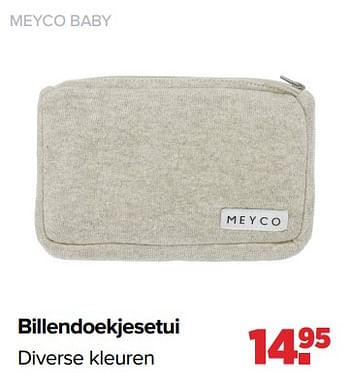 Aanbiedingen Meyco baby billendoekjesetui - Meyco - Geldig van 05/12/2022 tot 31/12/2022 bij Baby-Dump