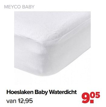 Aanbiedingen Meyco baby hoeslaken baby waterdicht - Meyco - Geldig van 05/12/2022 tot 31/12/2022 bij Baby-Dump