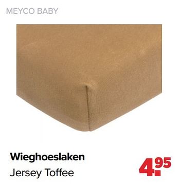Aanbiedingen Meyco baby wieghoeslaken jersey toffee - Meyco - Geldig van 05/12/2022 tot 31/12/2022 bij Baby-Dump