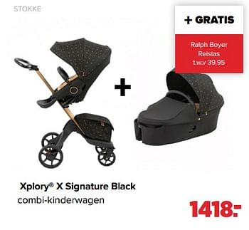 Aanbiedingen Stokke xplory x signature black combi-kinderwagen - Stokke - Geldig van 05/12/2022 tot 31/12/2022 bij Baby-Dump