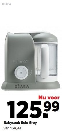 Aanbiedingen Beaba babycook solo grey - Beaba - Geldig van 05/12/2022 tot 31/12/2022 bij Baby-Dump