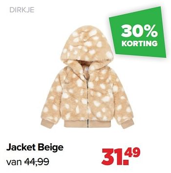 Aanbiedingen Dirkje jacket beige - Dirkje Babywear - Geldig van 05/12/2022 tot 31/12/2022 bij Baby-Dump