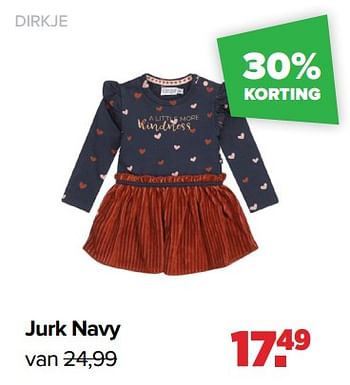 Aanbiedingen Dirkje jurk navy - Dirkje Babywear - Geldig van 05/12/2022 tot 31/12/2022 bij Baby-Dump