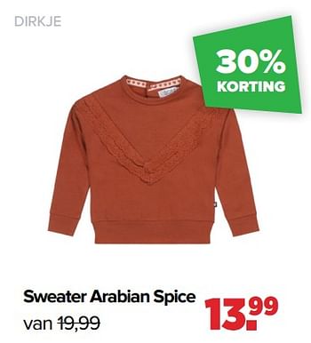 Aanbiedingen Dirkje sweater arabian spice - Dirkje Babywear - Geldig van 05/12/2022 tot 31/12/2022 bij Baby-Dump