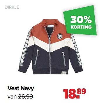 Aanbiedingen Dirkje vest navy - Dirkje Babywear - Geldig van 05/12/2022 tot 31/12/2022 bij Baby-Dump