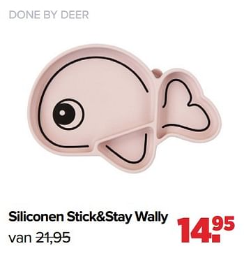 Aanbiedingen Done by deer siliconen stick+stay wally - Done by Deer - Geldig van 05/12/2022 tot 31/12/2022 bij Baby-Dump