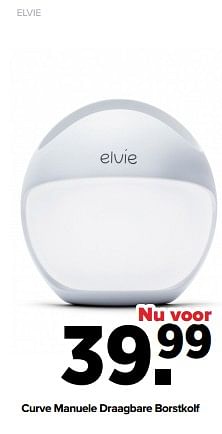 Aanbiedingen Elvie curve manuele draagbare borstkolf - Elvie - Geldig van 05/12/2022 tot 31/12/2022 bij Baby-Dump