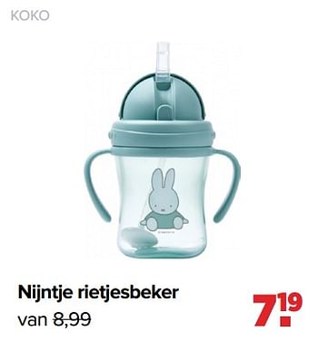 Aanbiedingen Koko nijntje rietjesbeker - Koko - Geldig van 05/12/2022 tot 31/12/2022 bij Baby-Dump