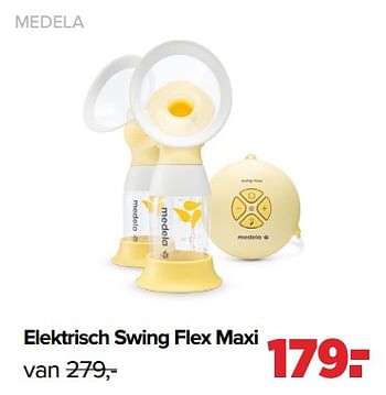 Aanbiedingen Medela elektrisch swing flex maxi - Medela - Geldig van 05/12/2022 tot 31/12/2022 bij Baby-Dump