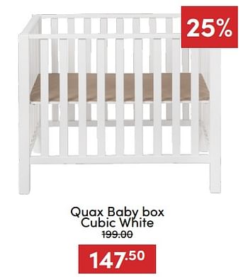 Aanbiedingen Quax baby box cubic white - Quax - Geldig van 07/12/2022 tot 17/12/2022 bij Baby & Tiener Megastore