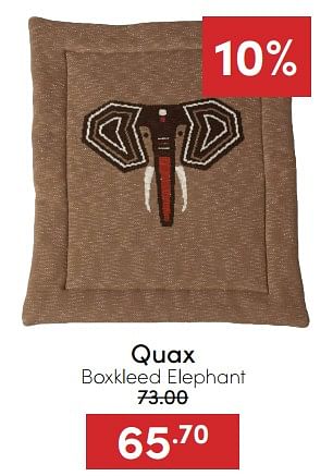 Aanbiedingen Quax boxkleed elephant - Quax - Geldig van 07/12/2022 tot 17/12/2022 bij Baby & Tiener Megastore
