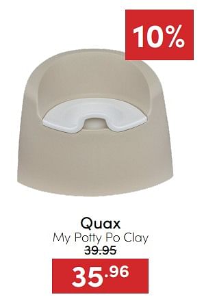 Aanbiedingen Quax my potty po clay - Quax - Geldig van 07/12/2022 tot 17/12/2022 bij Baby & Tiener Megastore