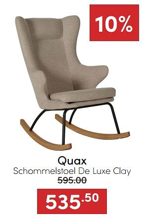 Aanbiedingen Quax schommelstoel de luxe clay - Quax - Geldig van 07/12/2022 tot 17/12/2022 bij Baby & Tiener Megastore