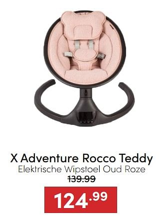 Aanbiedingen X adventure rocco teddy elektrische wipstoel oud roze - Xadventure - Geldig van 07/12/2022 tot 17/12/2022 bij Baby & Tiener Megastore