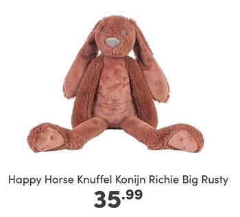 Aanbiedingen Happy horse knuffel konijn richie big rusty - Happy Horse - Geldig van 07/12/2022 tot 17/12/2022 bij Baby & Tiener Megastore
