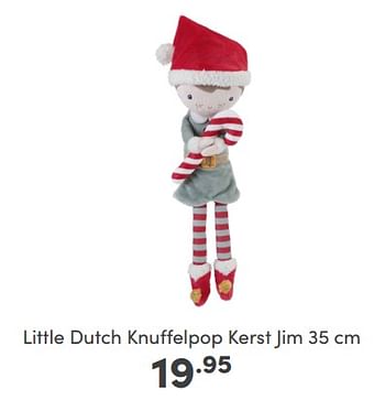 Aanbiedingen Little dutch knuffelpop kerst jim - Little Dutch - Geldig van 07/12/2022 tot 17/12/2022 bij Baby & Tiener Megastore