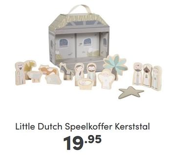 Aanbiedingen Little dutch speelkoffer kerststal - Little Dutch - Geldig van 07/12/2022 tot 17/12/2022 bij Baby & Tiener Megastore