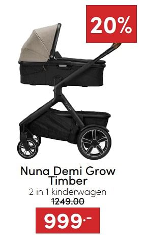 Aanbiedingen Nuna demi grow timber 2 in 1 kinderwagen - Nuna - Geldig van 07/12/2022 tot 17/12/2022 bij Baby & Tiener Megastore