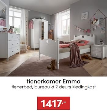 Aanbiedingen Tienerkamer emma - Huismerk - Baby &amp; Tiener Megastore - Geldig van 07/12/2022 tot 17/12/2022 bij Baby & Tiener Megastore