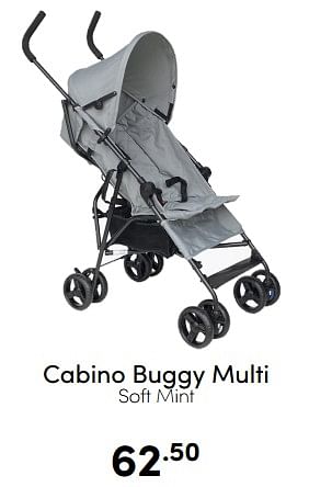 Aanbiedingen Cabino buggy multi soft mint - Cabino - Geldig van 07/12/2022 tot 17/12/2022 bij Baby & Tiener Megastore