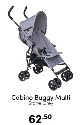 Aanbiedingen Cabino buggy multi stone grey - Cabino - Geldig van 07/12/2022 tot 17/12/2022 bij Baby & Tiener Megastore