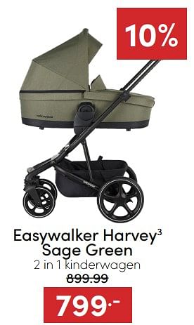 Aanbiedingen Easywalker harvey3 sage green 2 in 1 kinderwagen - Easywalker - Geldig van 07/12/2022 tot 17/12/2022 bij Baby & Tiener Megastore