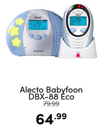 Aanbiedingen Alecto babyfoon dbx-88 eco - Alecto - Geldig van 07/12/2022 tot 17/12/2022 bij Baby & Tiener Megastore
