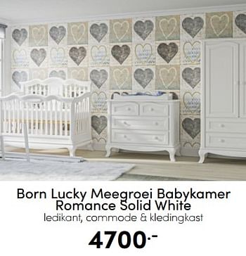 Aanbiedingen Born lucky meegroei babykamer romance solid white - Born Lucky - Geldig van 07/12/2022 tot 17/12/2022 bij Baby & Tiener Megastore