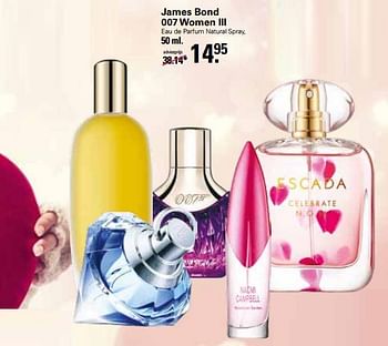 Aanbiedingen James bond 007 women iii eau de parfum natural spray - James Bond - Geldig van 30/11/2022 tot 24/12/2022 bij De Online Drogist
