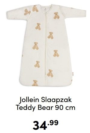 Aanbiedingen Jollein slaapzak teddy bear - Jollein - Geldig van 07/12/2022 tot 17/12/2022 bij Baby & Tiener Megastore