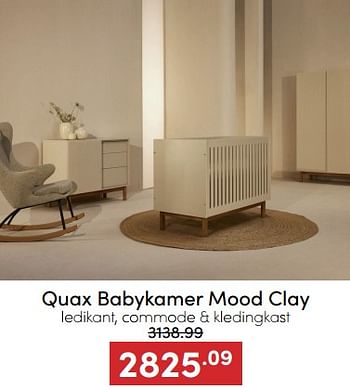 Aanbiedingen Quax babykamer mood clay - Quax - Geldig van 07/12/2022 tot 17/12/2022 bij Baby & Tiener Megastore