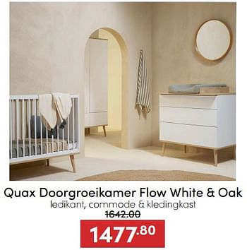 Aanbiedingen Quax doorgroeikamer flow white + oak - Quax - Geldig van 07/12/2022 tot 17/12/2022 bij Baby & Tiener Megastore
