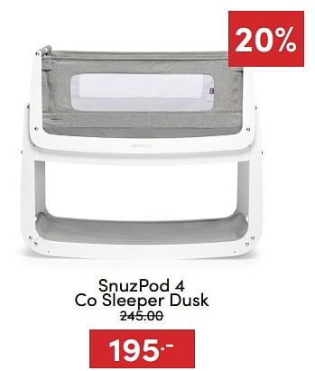 Aanbiedingen Snuzpod 4 co sleeper dusk - Snuzpod - Geldig van 07/12/2022 tot 17/12/2022 bij Baby & Tiener Megastore