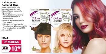 Aanbiedingen Hairwonder colour + care - Hairwonder - Geldig van 30/11/2022 tot 24/12/2022 bij De Online Drogist