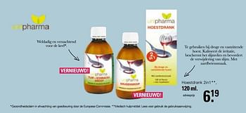 Aanbiedingen Hoestdrank 2in1 - Unipharma - Geldig van 30/11/2022 tot 24/12/2022 bij De Online Drogist
