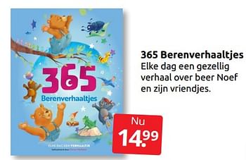 Aanbiedingen 365 berenverhaaltjes - Huismerk - Boekenvoordeel - Geldig van 10/12/2022 tot 31/12/2022 bij Boekenvoordeel