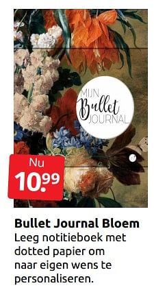Aanbiedingen Bullet journal bloem - Huismerk - Boekenvoordeel - Geldig van 10/12/2022 tot 31/12/2022 bij Boekenvoordeel