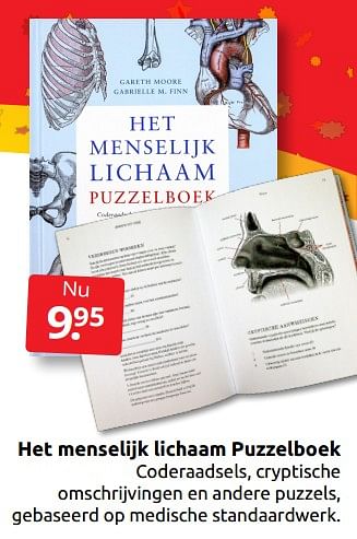 Aanbiedingen Het menselijk lichaam puzzelboek - Huismerk - Boekenvoordeel - Geldig van 10/12/2022 tot 31/12/2022 bij Boekenvoordeel