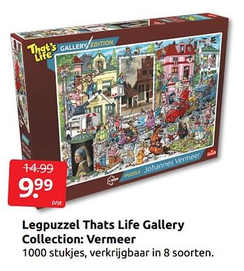 Aanbiedingen Legpuzzel thats life gallery collection: vermeer - Goliath - Geldig van 10/12/2022 tot 31/12/2022 bij Boekenvoordeel