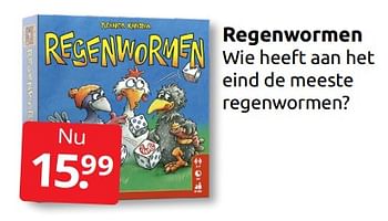 Aanbiedingen Regenwormen - 999games - Geldig van 10/12/2022 tot 31/12/2022 bij Boekenvoordeel