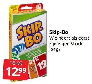 Aanbiedingen Skip-bo - Mattel - Geldig van 10/12/2022 tot 31/12/2022 bij Boekenvoordeel