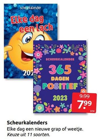 Aanbiedingen Scheurkalenders - Huismerk - Boekenvoordeel - Geldig van 10/12/2022 tot 31/12/2022 bij Boekenvoordeel