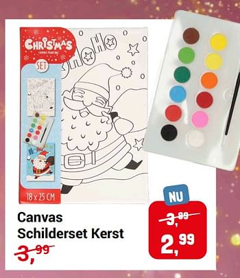 Aanbiedingen Canvas schilderset kerst - Pur Element - Geldig van 20/11/2022 tot 31/12/2022 bij Lobbes