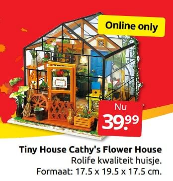 Aanbiedingen Tiny house cathy`s flower house - Huismerk - Boekenvoordeel - Geldig van 10/12/2022 tot 31/12/2022 bij Boekenvoordeel
