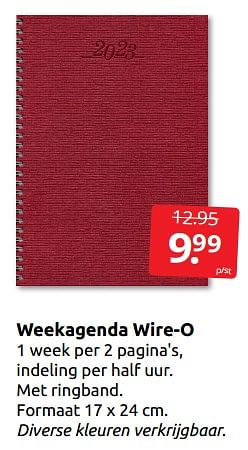 Aanbiedingen Weekagenda wire-o - Huismerk - Boekenvoordeel - Geldig van 10/12/2022 tot 31/12/2022 bij Boekenvoordeel