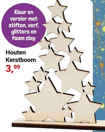 Aanbiedingen Houten kerstboom - Pur Element - Geldig van 20/11/2022 tot 31/12/2022 bij Lobbes