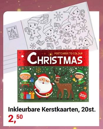 Aanbiedingen Inkleurbare kerstkaarten - Pur Element - Geldig van 20/11/2022 tot 31/12/2022 bij Lobbes