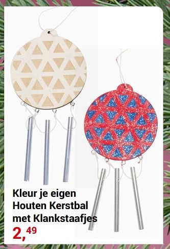 Aanbiedingen Kleur je eigen houten kerstbal met klankstaafjes - Pur Element - Geldig van 20/11/2022 tot 31/12/2022 bij Lobbes