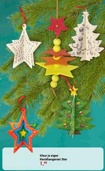 Aanbiedingen Kleur je eigen kersthangerset ster - Pur Element - Geldig van 20/11/2022 tot 31/12/2022 bij Lobbes